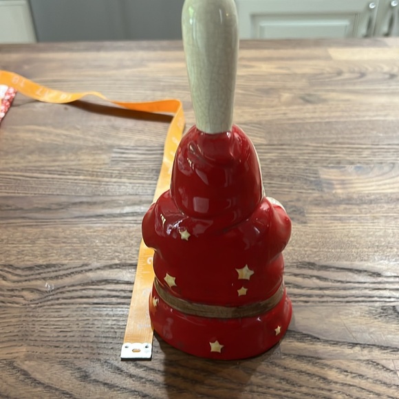VINTAGE RUSS HANDPAINTED CERAMIC SANTA CHRISTMAS BELL - Picture 5 of 5
